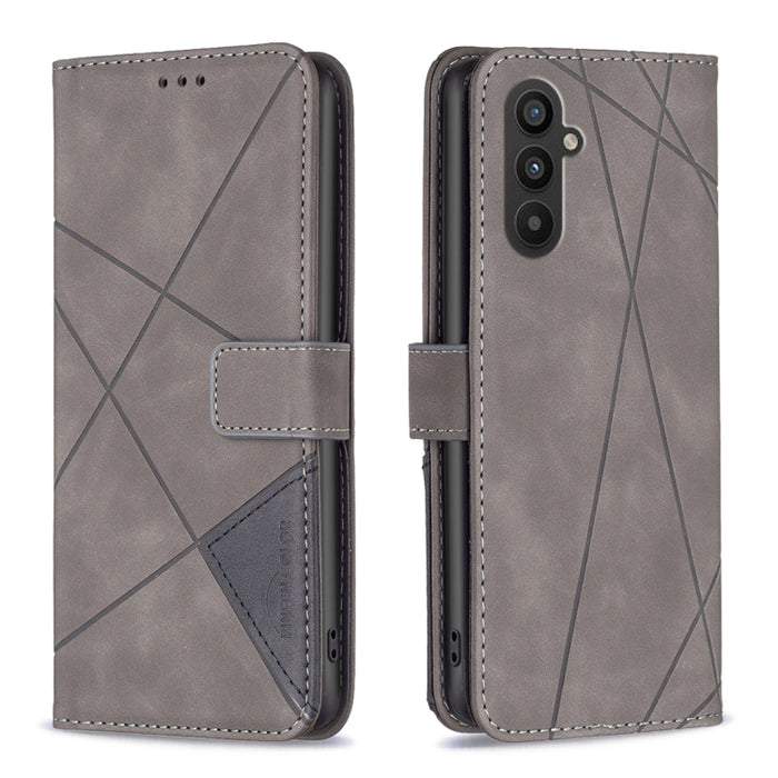 Caja de teléfono de cuero con textura de rombos con hebilla magnética, For OPPO Find X6 5G, For OPPO Find X6 Pro 5G, For Realme C55, For Xiaomi Redmi Note 12 4G Global, For Samsung Galaxy A24 4G, For Samsung Galaxy M14 5G, For Nokia G22
