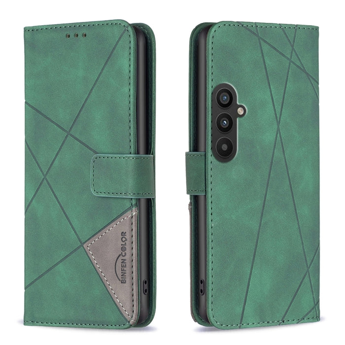 Caja de teléfono de cuero con textura de rombos con hebilla magnética, For OPPO Find X6 5G, For OPPO Find X6 Pro 5G, For Realme C55, For Xiaomi Redmi Note 12 4G Global, For Samsung Galaxy A24 4G, For Samsung Galaxy M14 5G, For Nokia G22