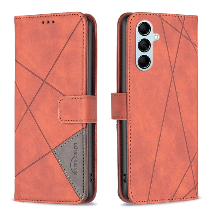 Caja de teléfono de cuero con textura de rombos con hebilla magnética, For OPPO Find X6 5G, For OPPO Find X6 Pro 5G, For Realme C55, For Xiaomi Redmi Note 12 4G Global, For Samsung Galaxy A24 4G, For Samsung Galaxy M14 5G, For Nokia G22