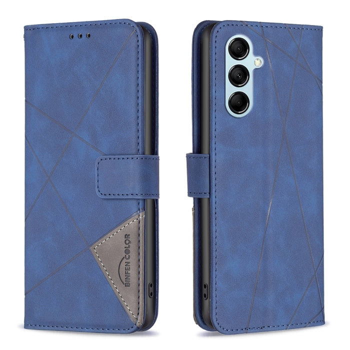 Caja de teléfono de cuero con textura de rombos con hebilla magnética, For OPPO Find X6 5G, For OPPO Find X6 Pro 5G, For Realme C55, For Xiaomi Redmi Note 12 4G Global, For Samsung Galaxy A24 4G, For Samsung Galaxy M14 5G, For Nokia G22