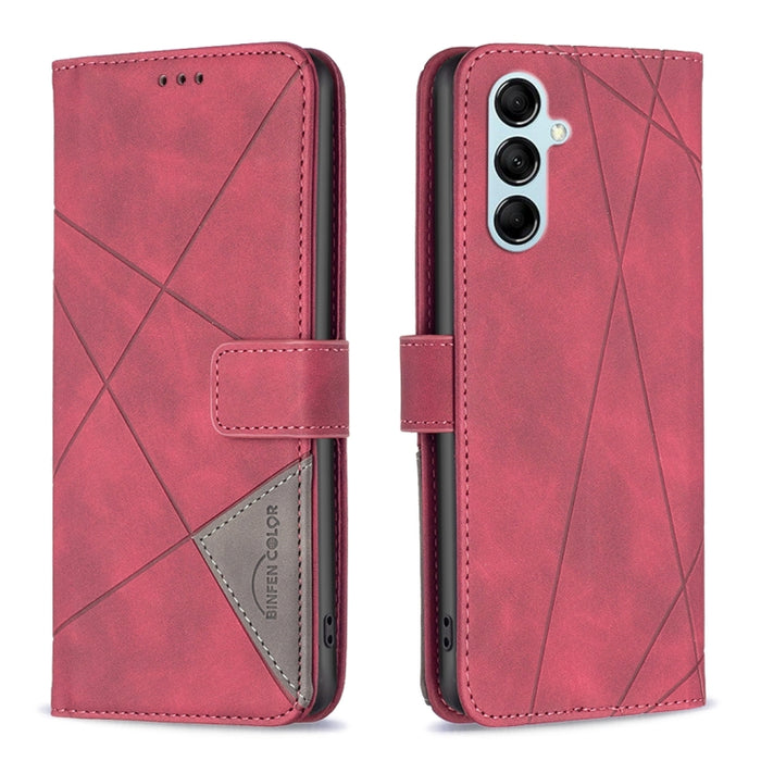 Caja de teléfono de cuero con textura de rombos con hebilla magnética, For OPPO Find X6 5G, For OPPO Find X6 Pro 5G, For Realme C55, For Xiaomi Redmi Note 12 4G Global, For Samsung Galaxy A24 4G, For Samsung Galaxy M14 5G, For Nokia G22