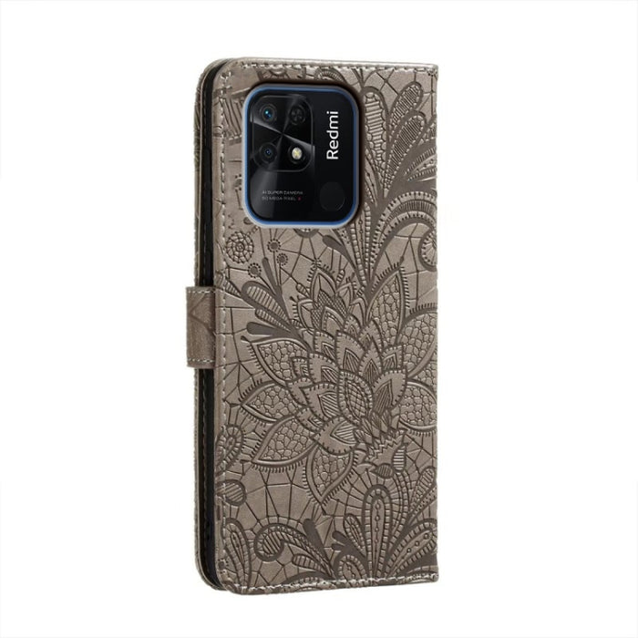 Funda de cuero para teléfono con tapa en relieve de flores de encaje, For Xiaomi Redmi 10C, For Xiaomi Redmi 12C, For Xiaomi Redmi A1, For Xiaomi Redmi K50 Ultra, For Xiaomi Redmi K60, For Xiaomi Redmi Note 12 5G Global, For Xiaomi Redmi Note 12 Pro   ...