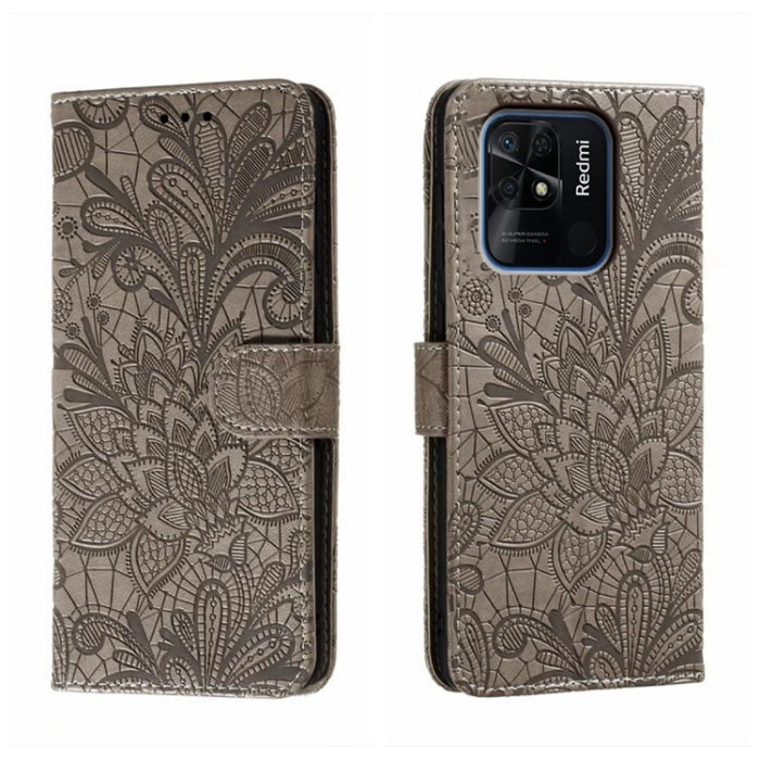Funda de cuero para teléfono con tapa en relieve de flores de encaje, For Xiaomi Redmi 10C, For Xiaomi Redmi 12C, For Xiaomi Redmi A1, For Xiaomi Redmi K50 Ultra, For Xiaomi Redmi K60, For Xiaomi Redmi Note 12 5G Global, For Xiaomi Redmi Note 12 Pro   ...