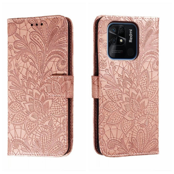 Funda de cuero para teléfono con tapa en relieve de flores de encaje, For Xiaomi Redmi 10C, For Xiaomi Redmi 12C, For Xiaomi Redmi A1, For Xiaomi Redmi K50 Ultra, For Xiaomi Redmi K60, For Xiaomi Redmi Note 12 5G Global, For Xiaomi Redmi Note 12 Pro   ...