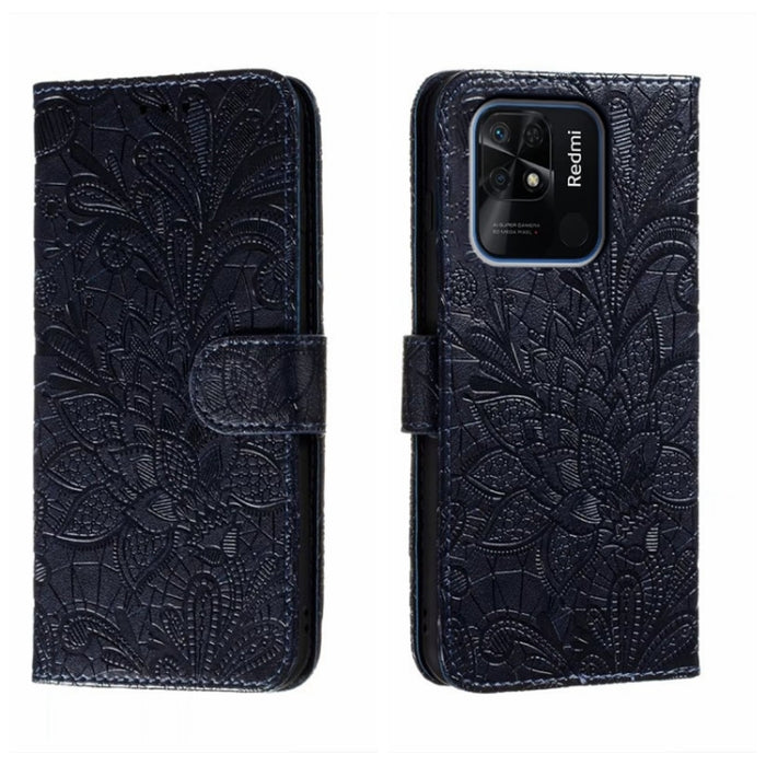Funda de cuero para teléfono con tapa en relieve de flores de encaje, For Xiaomi Redmi 10C, For Xiaomi Redmi 12C, For Xiaomi Redmi A1, For Xiaomi Redmi K50 Ultra, For Xiaomi Redmi K60, For Xiaomi Redmi Note 12 5G Global, For Xiaomi Redmi Note 12 Pro   ...
