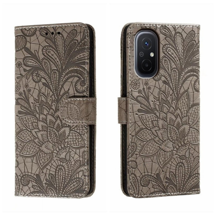 Funda de cuero para teléfono con tapa en relieve de flores de encaje, For Xiaomi Redmi 10C, For Xiaomi Redmi 12C, For Xiaomi Redmi A1, For Xiaomi Redmi K50 Ultra, For Xiaomi Redmi K60, For Xiaomi Redmi Note 12 5G Global, For Xiaomi Redmi Note 12 Pro   ...