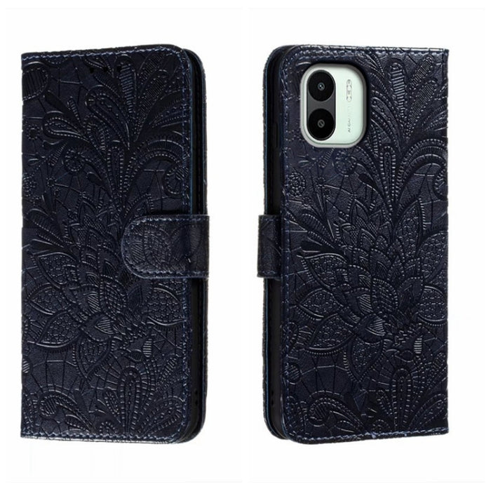 Funda de cuero para teléfono con tapa en relieve de flores de encaje, For Xiaomi Redmi 10C, For Xiaomi Redmi 12C, For Xiaomi Redmi A1, For Xiaomi Redmi K50 Ultra, For Xiaomi Redmi K60, For Xiaomi Redmi Note 12 5G Global, For Xiaomi Redmi Note 12 Pro   ...