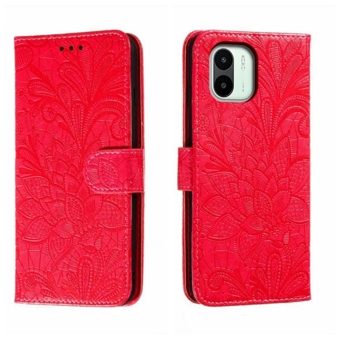 Funda de cuero para teléfono con tapa en relieve de flores de encaje, For Xiaomi Redmi 10C, For Xiaomi Redmi 12C, For Xiaomi Redmi A1, For Xiaomi Redmi K50 Ultra, For Xiaomi Redmi K60, For Xiaomi Redmi Note 12 5G Global, For Xiaomi Redmi Note 12 Pro   ...