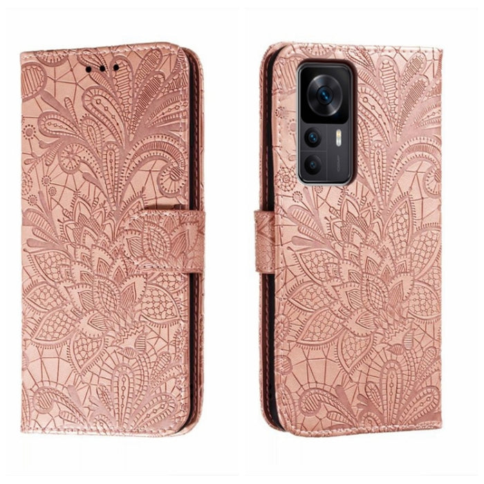 Funda de cuero para teléfono con tapa en relieve de flores de encaje, For Xiaomi Redmi 10C, For Xiaomi Redmi 12C, For Xiaomi Redmi A1, For Xiaomi Redmi K50 Ultra, For Xiaomi Redmi K60, For Xiaomi Redmi Note 12 5G Global, For Xiaomi Redmi Note 12 Pro   ...