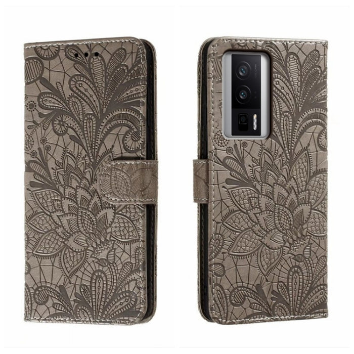 Funda de cuero para teléfono con tapa en relieve de flores de encaje, For Xiaomi Redmi 10C, For Xiaomi Redmi 12C, For Xiaomi Redmi A1, For Xiaomi Redmi K50 Ultra, For Xiaomi Redmi K60, For Xiaomi Redmi Note 12 5G Global, For Xiaomi Redmi Note 12 Pro   ...