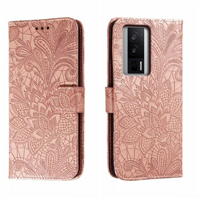 Funda de cuero para teléfono con tapa en relieve de flores de encaje, For Xiaomi Redmi 10C, For Xiaomi Redmi 12C, For Xiaomi Redmi A1, For Xiaomi Redmi K50 Ultra, For Xiaomi Redmi K60, For Xiaomi Redmi Note 12 5G Global, For Xiaomi Redmi Note 12 Pro   ...