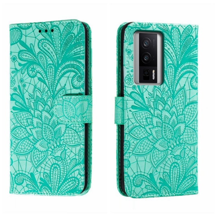 Funda de cuero para teléfono con tapa en relieve de flores de encaje, For Xiaomi Redmi 10C, For Xiaomi Redmi 12C, For Xiaomi Redmi A1, For Xiaomi Redmi K50 Ultra, For Xiaomi Redmi K60, For Xiaomi Redmi Note 12 5G Global, For Xiaomi Redmi Note 12 Pro   ...