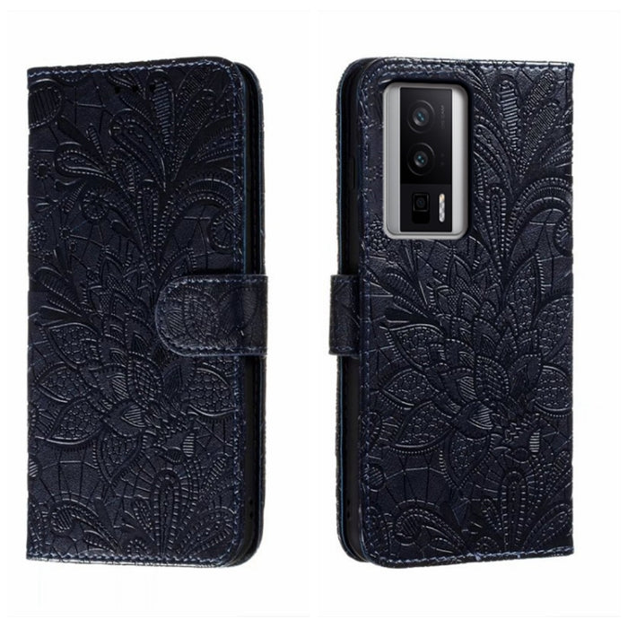 Funda de cuero para teléfono con tapa en relieve de flores de encaje, For Xiaomi Redmi 10C, For Xiaomi Redmi 12C, For Xiaomi Redmi A1, For Xiaomi Redmi K50 Ultra, For Xiaomi Redmi K60, For Xiaomi Redmi Note 12 5G Global, For Xiaomi Redmi Note 12 Pro   ...