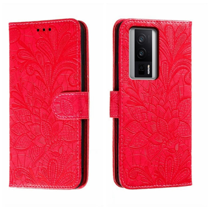 Funda de cuero para teléfono con tapa en relieve de flores de encaje, For Xiaomi Redmi 10C, For Xiaomi Redmi 12C, For Xiaomi Redmi A1, For Xiaomi Redmi K50 Ultra, For Xiaomi Redmi K60, For Xiaomi Redmi Note 12 5G Global, For Xiaomi Redmi Note 12 Pro   ...