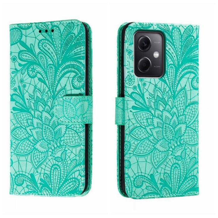 Funda de cuero para teléfono con tapa en relieve de flores de encaje, For Xiaomi Redmi 10C, For Xiaomi Redmi 12C, For Xiaomi Redmi A1, For Xiaomi Redmi K50 Ultra, For Xiaomi Redmi K60, For Xiaomi Redmi Note 12 5G Global, For Xiaomi Redmi Note 12 Pro   ...
