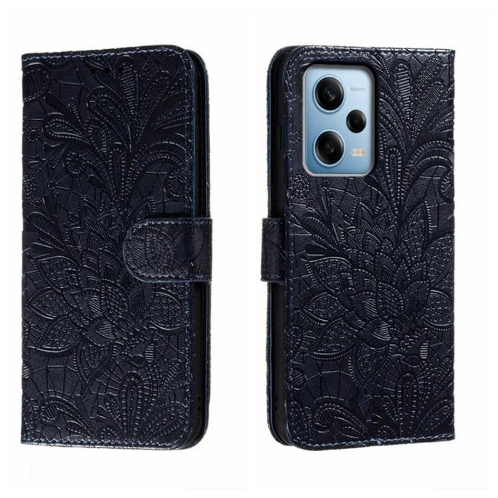 Funda de cuero para teléfono con tapa en relieve de flores de encaje, For Xiaomi Redmi 10C, For Xiaomi Redmi 12C, For Xiaomi Redmi A1, For Xiaomi Redmi K50 Ultra, For Xiaomi Redmi K60, For Xiaomi Redmi Note 12 5G Global, For Xiaomi Redmi Note 12 Pro   ...
