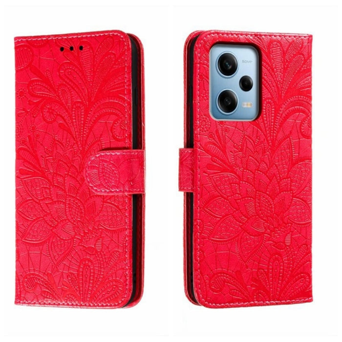 Funda de cuero para teléfono con tapa en relieve de flores de encaje, For Xiaomi Redmi 10C, For Xiaomi Redmi 12C, For Xiaomi Redmi A1, For Xiaomi Redmi K50 Ultra, For Xiaomi Redmi K60, For Xiaomi Redmi Note 12 5G Global, For Xiaomi Redmi Note 12 Pro   ...