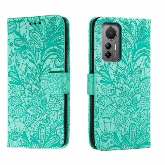 Funda de cuero para teléfono con tapa en relieve de flores de encaje, For Xiaomi Redmi 10C, For Xiaomi Redmi 12C, For Xiaomi Redmi A1, For Xiaomi Redmi K50 Ultra, For Xiaomi Redmi K60, For Xiaomi Redmi Note 12 5G Global, For Xiaomi Redmi Note 12 Pro   ...