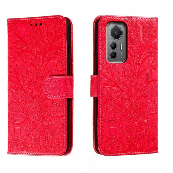 Funda de cuero para teléfono con tapa en relieve de flores de encaje, For Xiaomi Redmi 10C, For Xiaomi Redmi 12C, For Xiaomi Redmi A1, For Xiaomi Redmi K50 Ultra, For Xiaomi Redmi K60, For Xiaomi Redmi Note 12 5G Global, For Xiaomi Redmi Note 12 Pro   ...