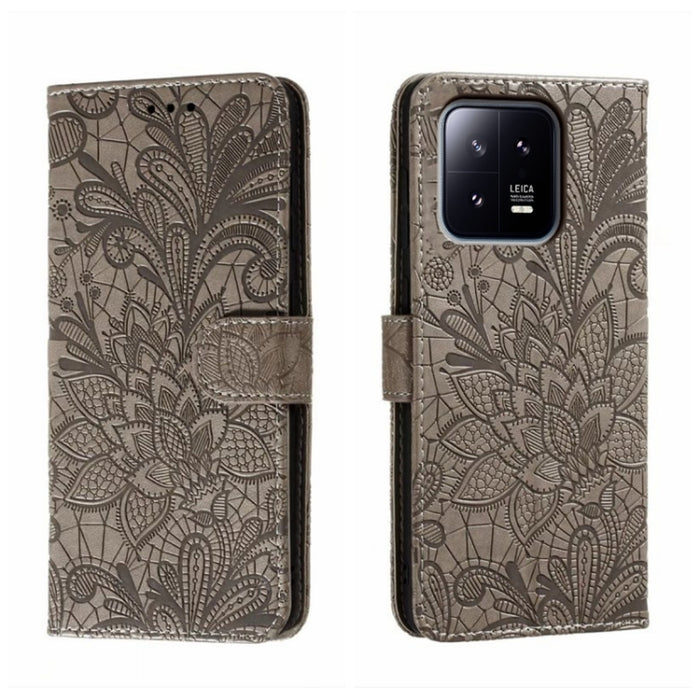 Funda de cuero para teléfono con tapa en relieve de flores de encaje, For Xiaomi Redmi 10C, For Xiaomi Redmi 12C, For Xiaomi Redmi A1, For Xiaomi Redmi K50 Ultra, For Xiaomi Redmi K60, For Xiaomi Redmi Note 12 5G Global, For Xiaomi Redmi Note 12 Pro   ...