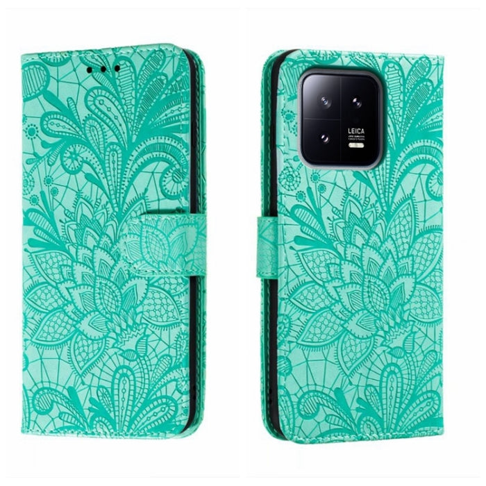Funda de cuero para teléfono con tapa en relieve de flores de encaje, For Xiaomi Redmi 10C, For Xiaomi Redmi 12C, For Xiaomi Redmi A1, For Xiaomi Redmi K50 Ultra, For Xiaomi Redmi K60, For Xiaomi Redmi Note 12 5G Global, For Xiaomi Redmi Note 12 Pro   ...