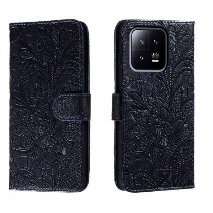 Funda de cuero para teléfono con tapa en relieve de flores de encaje, For Xiaomi Redmi 10C, For Xiaomi Redmi 12C, For Xiaomi Redmi A1, For Xiaomi Redmi K50 Ultra, For Xiaomi Redmi K60, For Xiaomi Redmi Note 12 5G Global, For Xiaomi Redmi Note 12 Pro   ...