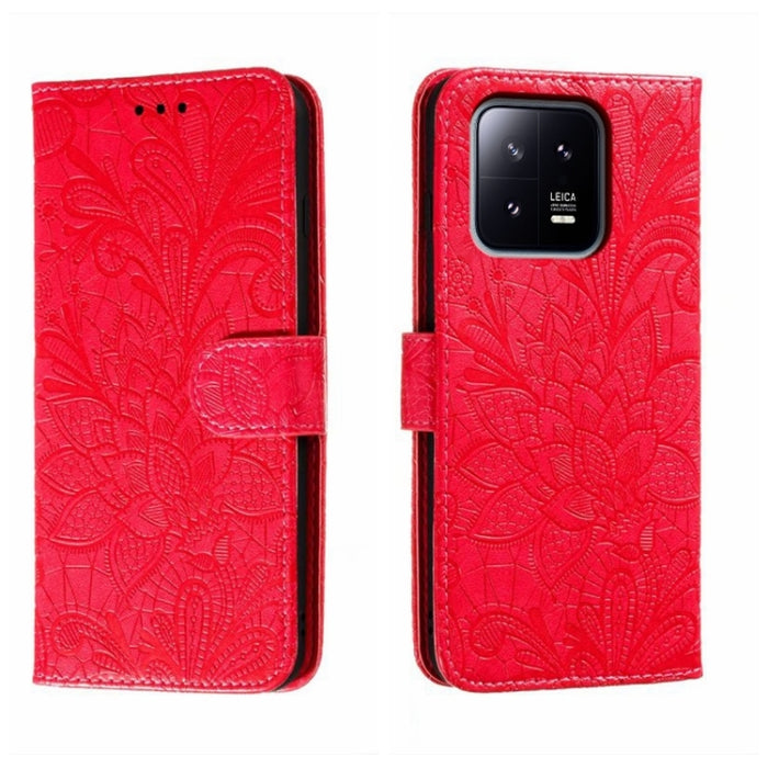 Funda de cuero para teléfono con tapa en relieve de flores de encaje, For Xiaomi Redmi 10C, For Xiaomi Redmi 12C, For Xiaomi Redmi A1, For Xiaomi Redmi K50 Ultra, For Xiaomi Redmi K60, For Xiaomi Redmi Note 12 5G Global, For Xiaomi Redmi Note 12 Pro   ...