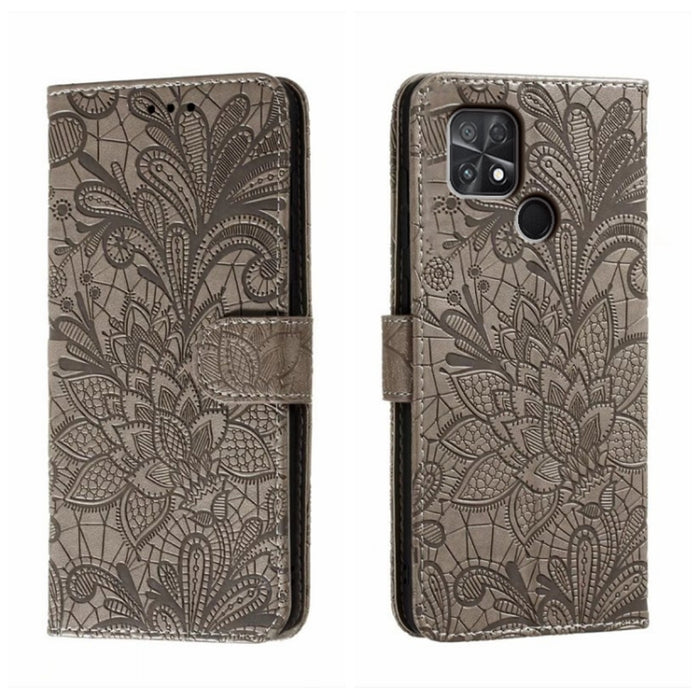 Funda de cuero para teléfono con tapa en relieve de flores de encaje, For Xiaomi Redmi 10C, For Xiaomi Redmi 12C, For Xiaomi Redmi A1, For Xiaomi Redmi K50 Ultra, For Xiaomi Redmi K60, For Xiaomi Redmi Note 12 5G Global, For Xiaomi Redmi Note 12 Pro   ...