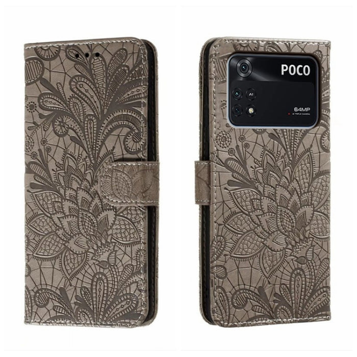 Funda de cuero para teléfono con tapa en relieve de flores de encaje, For Xiaomi Redmi 10C, For Xiaomi Redmi 12C, For Xiaomi Redmi A1, For Xiaomi Redmi K50 Ultra, For Xiaomi Redmi K60, For Xiaomi Redmi Note 12 5G Global, For Xiaomi Redmi Note 12 Pro   ...