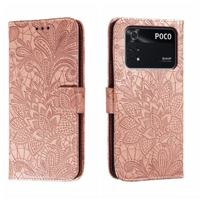 Funda de cuero para teléfono con tapa en relieve de flores de encaje, For Xiaomi Redmi 10C, For Xiaomi Redmi 12C, For Xiaomi Redmi A1, For Xiaomi Redmi K50 Ultra, For Xiaomi Redmi K60, For Xiaomi Redmi Note 12 5G Global, For Xiaomi Redmi Note 12 Pro   ...