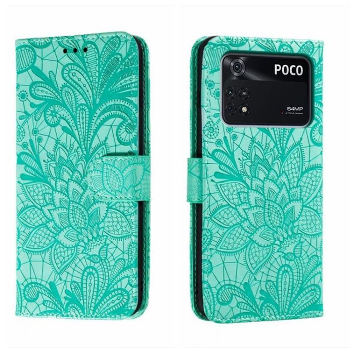 Funda de cuero para teléfono con tapa en relieve de flores de encaje, For Xiaomi Redmi 10C, For Xiaomi Redmi 12C, For Xiaomi Redmi A1, For Xiaomi Redmi K50 Ultra, For Xiaomi Redmi K60, For Xiaomi Redmi Note 12 5G Global, For Xiaomi Redmi Note 12 Pro   ...