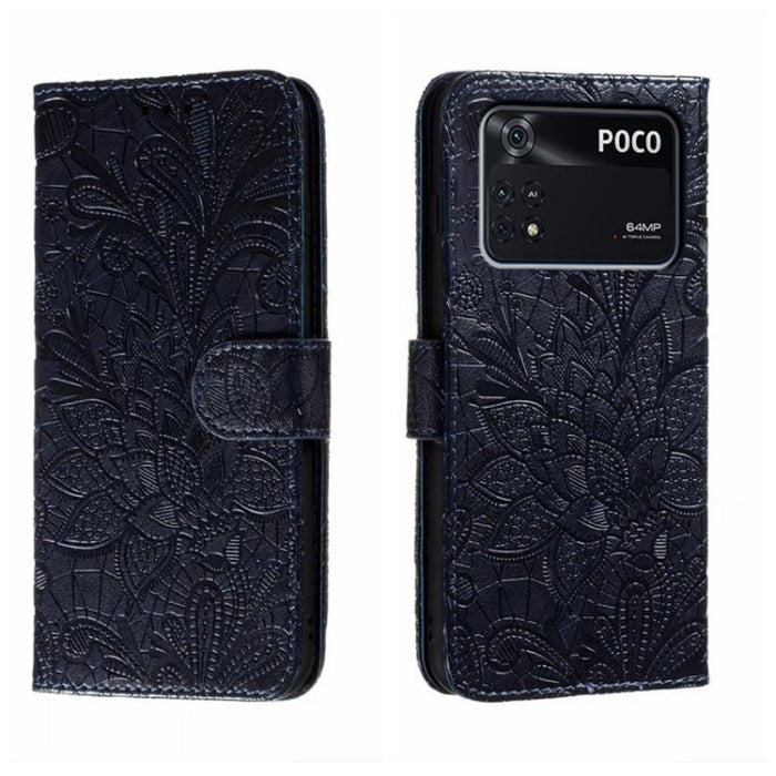 Funda de cuero para teléfono con tapa en relieve de flores de encaje, For Xiaomi Redmi 10C, For Xiaomi Redmi 12C, For Xiaomi Redmi A1, For Xiaomi Redmi K50 Ultra, For Xiaomi Redmi K60, For Xiaomi Redmi Note 12 5G Global, For Xiaomi Redmi Note 12 Pro   ...