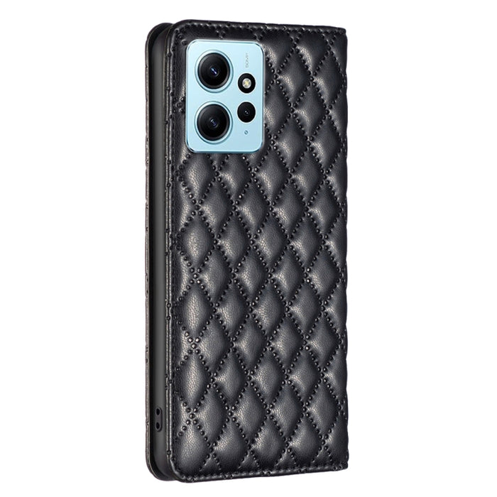 Estuche para teléfono con tapa de cuero magnético Diamond Lattice, For Xiaomi Redmi Note 12 4G Global, For Nokia G22, For Samsung Galaxy A24 4G, For Samsung Galaxy M14 5G