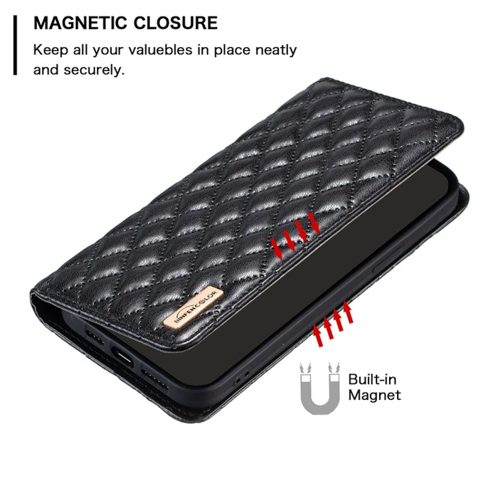 Estuche para teléfono con tapa de cuero magnético Diamond Lattice, For Xiaomi Redmi Note 12 4G Global, For Nokia G22, For Samsung Galaxy A24 4G, For Samsung Galaxy M14 5G