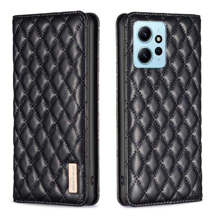 Estuche para teléfono con tapa de cuero magnético Diamond Lattice, For Xiaomi Redmi Note 12 4G Global, For Nokia G22, For Samsung Galaxy A24 4G, For Samsung Galaxy M14 5G