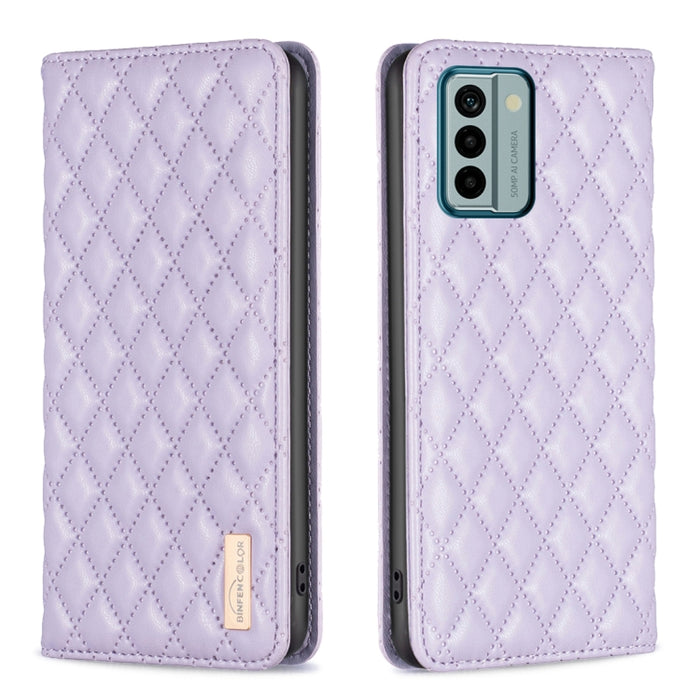 Estuche para teléfono con tapa de cuero magnético Diamond Lattice, For Xiaomi Redmi Note 12 4G Global, For Nokia G22, For Samsung Galaxy A24 4G, For Samsung Galaxy M14 5G