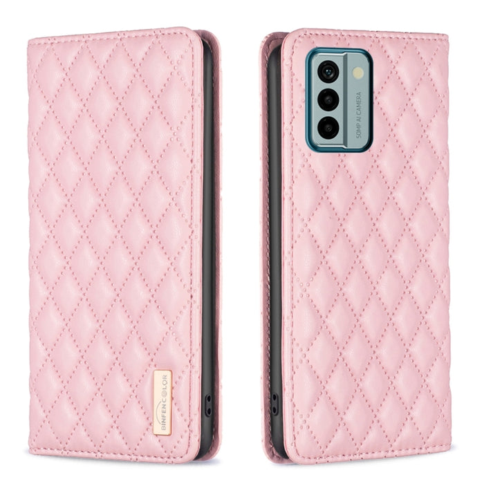 Estuche para teléfono con tapa de cuero magnético Diamond Lattice, For Xiaomi Redmi Note 12 4G Global, For Nokia G22, For Samsung Galaxy A24 4G, For Samsung Galaxy M14 5G