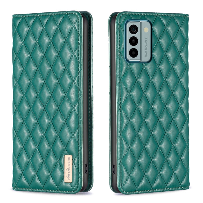 Estuche para teléfono con tapa de cuero magnético Diamond Lattice, For Xiaomi Redmi Note 12 4G Global, For Nokia G22, For Samsung Galaxy A24 4G, For Samsung Galaxy M14 5G