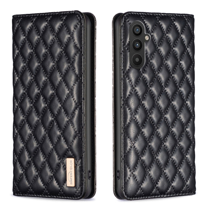 Estuche para teléfono con tapa de cuero magnético Diamond Lattice, For Xiaomi Redmi Note 12 4G Global, For Nokia G22, For Samsung Galaxy A24 4G, For Samsung Galaxy M14 5G