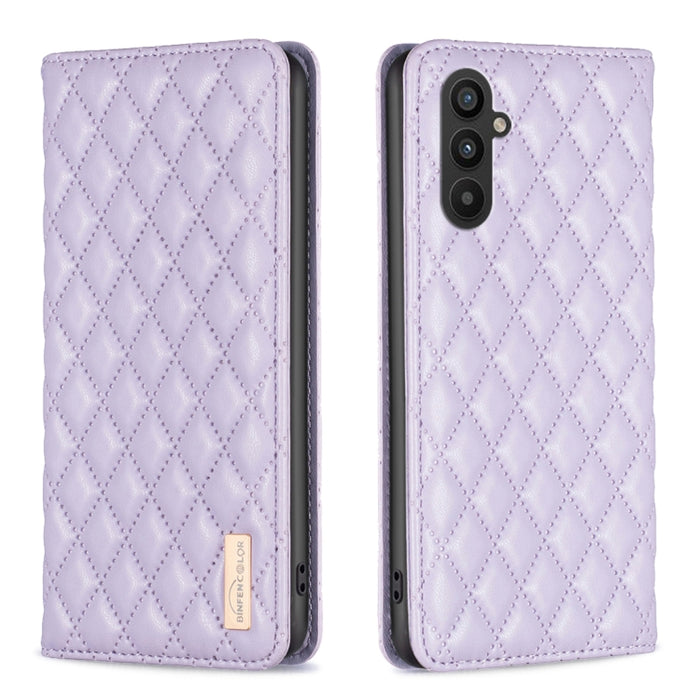 Estuche para teléfono con tapa de cuero magnético Diamond Lattice, For Xiaomi Redmi Note 12 4G Global, For Nokia G22, For Samsung Galaxy A24 4G, For Samsung Galaxy M14 5G