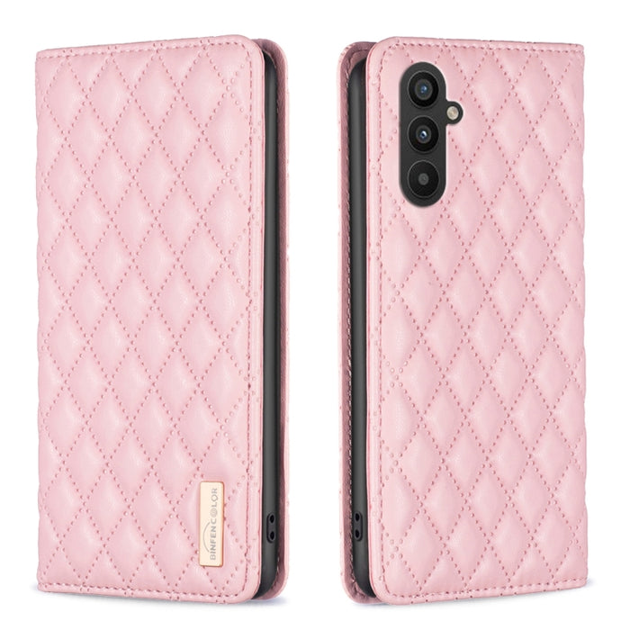 Estuche para teléfono con tapa de cuero magnético Diamond Lattice, For Xiaomi Redmi Note 12 4G Global, For Nokia G22, For Samsung Galaxy A24 4G, For Samsung Galaxy M14 5G