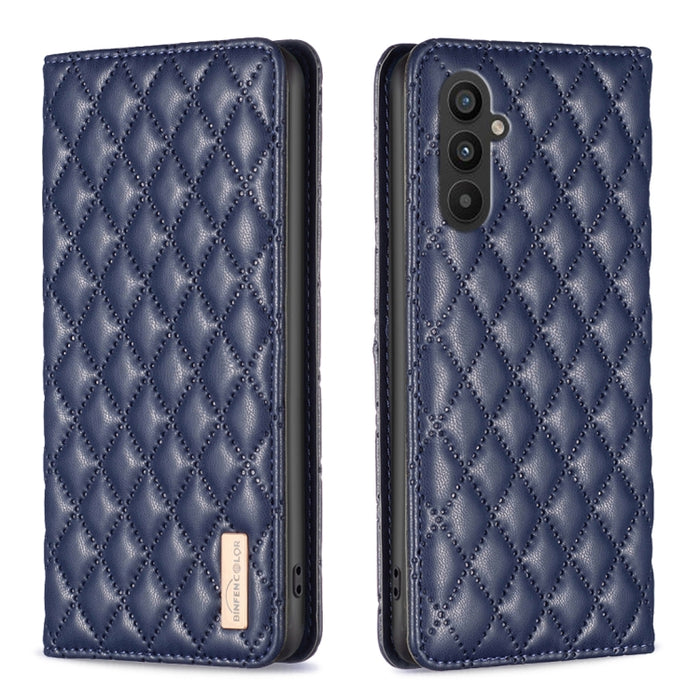 Estuche para teléfono con tapa de cuero magnético Diamond Lattice, For Xiaomi Redmi Note 12 4G Global, For Nokia G22, For Samsung Galaxy A24 4G, For Samsung Galaxy M14 5G