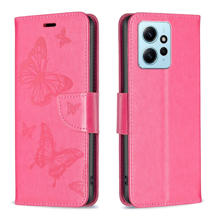 Estuche para teléfono de cuero con dos mariposas en relieve, For Xiaomi Redmi Note 12 4G Global, For Nokia G22, For Samsung Galaxy A24 4G, For Samsung Galaxy M14 5G