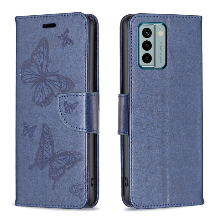 Estuche para teléfono de cuero con dos mariposas en relieve, For Xiaomi Redmi Note 12 4G Global, For Nokia G22, For Samsung Galaxy A24 4G, For Samsung Galaxy M14 5G