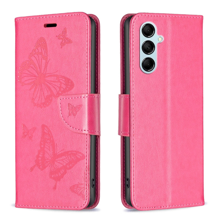 Estuche para teléfono de cuero con dos mariposas en relieve, For Xiaomi Redmi Note 12 4G Global, For Nokia G22, For Samsung Galaxy A24 4G, For Samsung Galaxy M14 5G