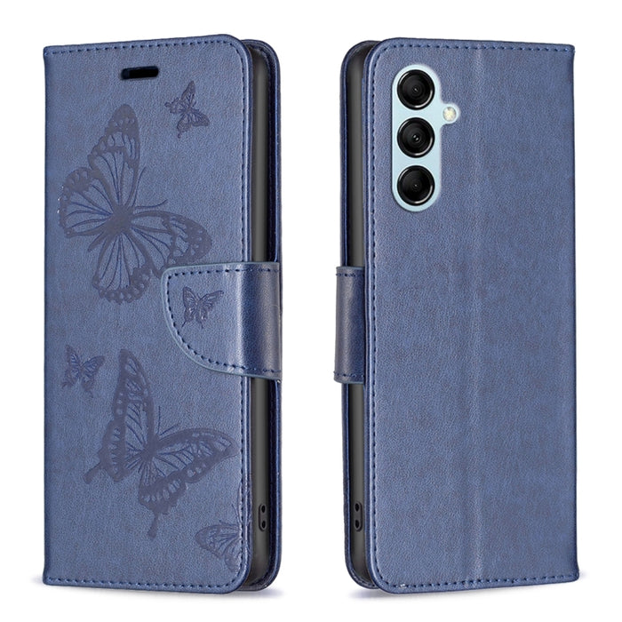 Estuche para teléfono de cuero con dos mariposas en relieve, For Xiaomi Redmi Note 12 4G Global, For Nokia G22, For Samsung Galaxy A24 4G, For Samsung Galaxy M14 5G