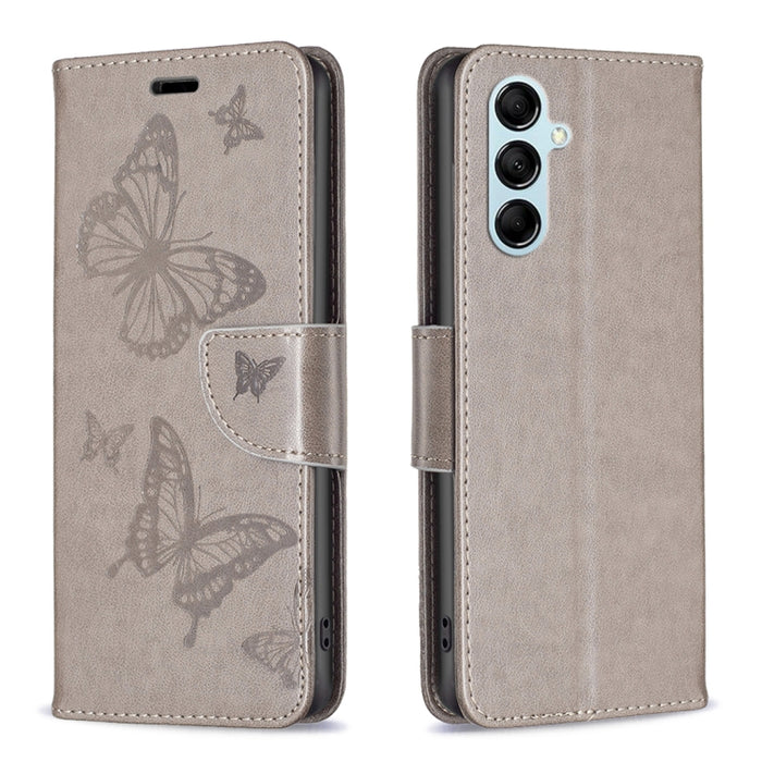 Estuche para teléfono de cuero con dos mariposas en relieve, For Xiaomi Redmi Note 12 4G Global, For Nokia G22, For Samsung Galaxy A24 4G, For Samsung Galaxy M14 5G
