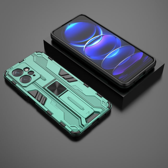 Supersonic PC + TPU Funda para teléfono a prueba de golpes con soporte, For Xiaomi Redmi Note 12 4G