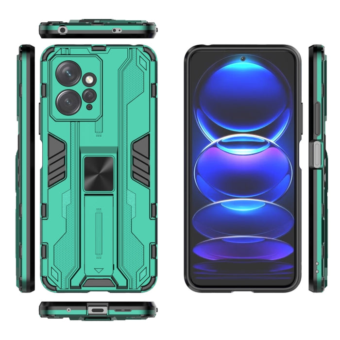 Supersonic PC + TPU Funda para teléfono a prueba de golpes con soporte, For Xiaomi Redmi Note 12 4G