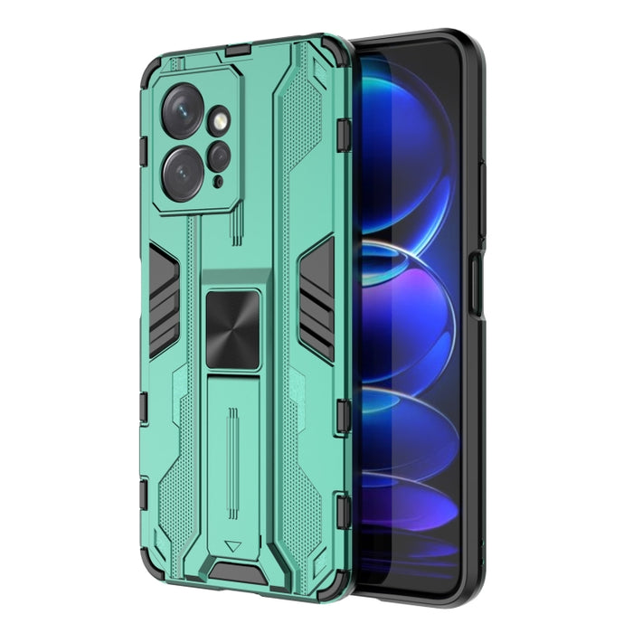 Supersonic PC + TPU Funda para teléfono a prueba de golpes con soporte, For Xiaomi Redmi Note 12 4G